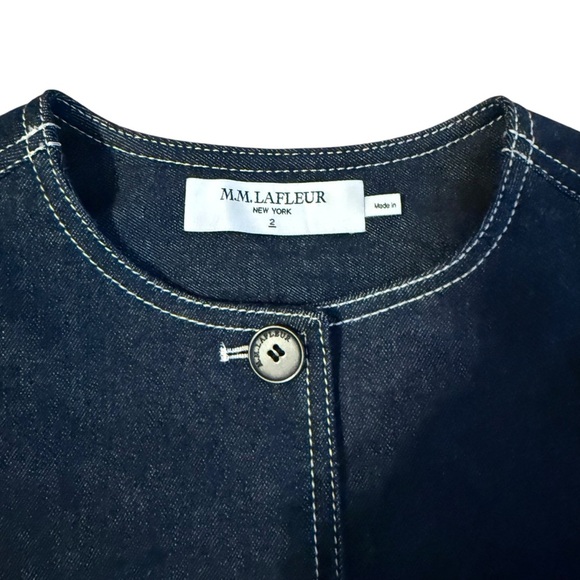 M.M. LAFLEUR The Kane Jacket - Stretch Denim Suiting size 2 - Picture 8 of 10